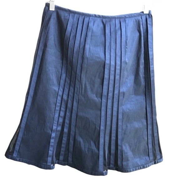 KM Collections by Milla Bell Navy Blue Taffeta Skirt size 8 - Picture 3 of 11